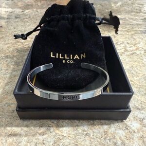 NWOT Lillian & Co. Stainless Steel
Hope Cuff Bracelet